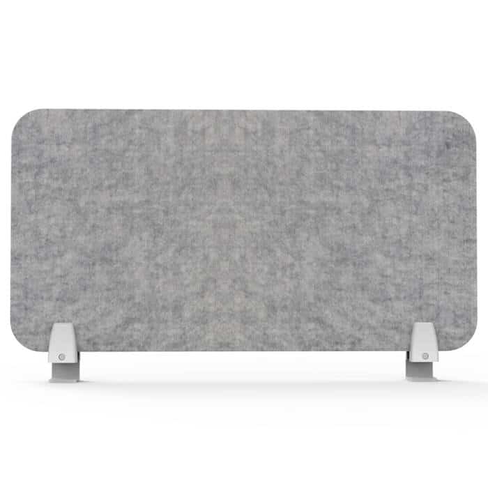 Fast Office Furniture - Integral Desk Mount Divider, Grey with White Under Desk Top Fix Brackets