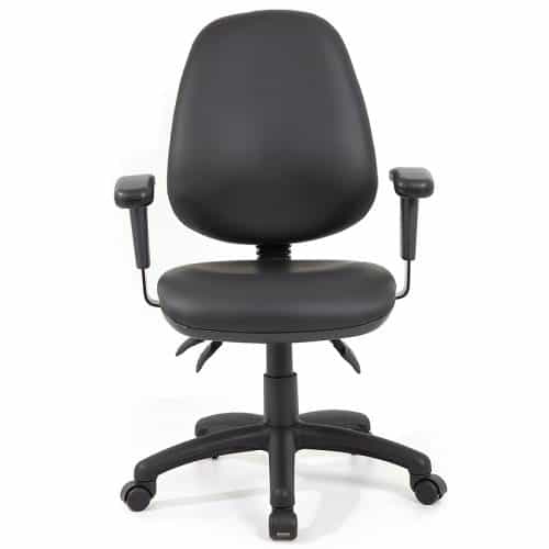 Sydney High Back Heavy Duty Task Chair - Black vinyl