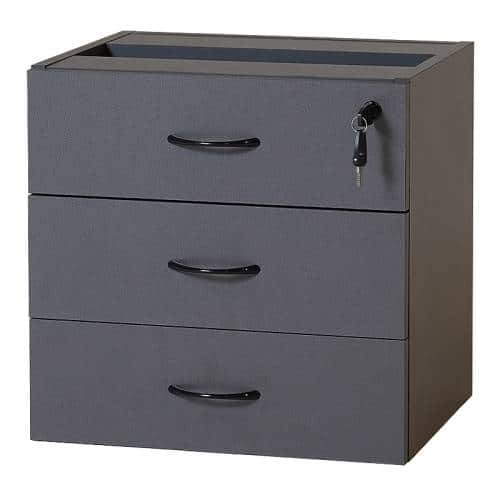 Fast Office Furniture - Function Fixed Drawer Unit with 3 Personal Drawers, Ironstone Colour