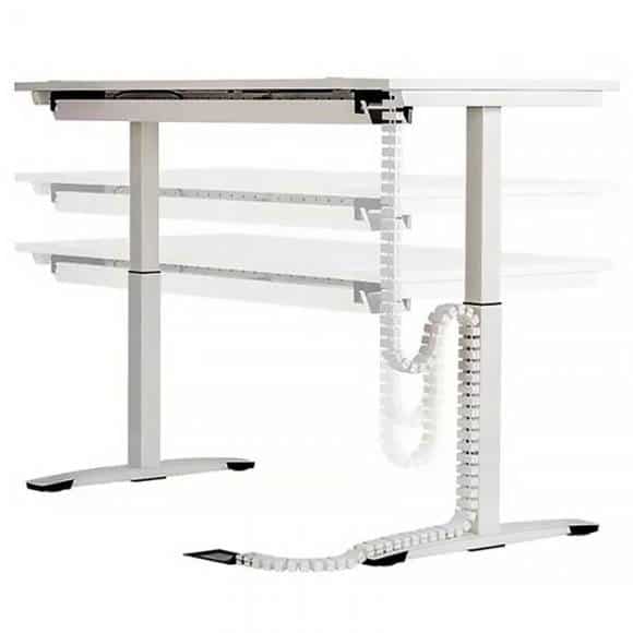 Fast Office Furniture - Taipan Floor to Desk Top Umbilical Cable Management with Rod and Desk Leg Magnet