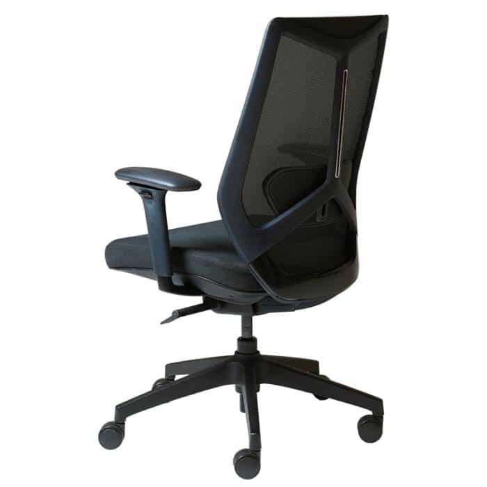 Fast Office Furniture - Kenzi Promesh High Back Chair, Rear Angled View 2