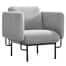 Carina Lounge Chair - Light Grey fabric