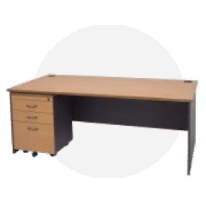 Function Desk with Optional Mobile Drawer Unit