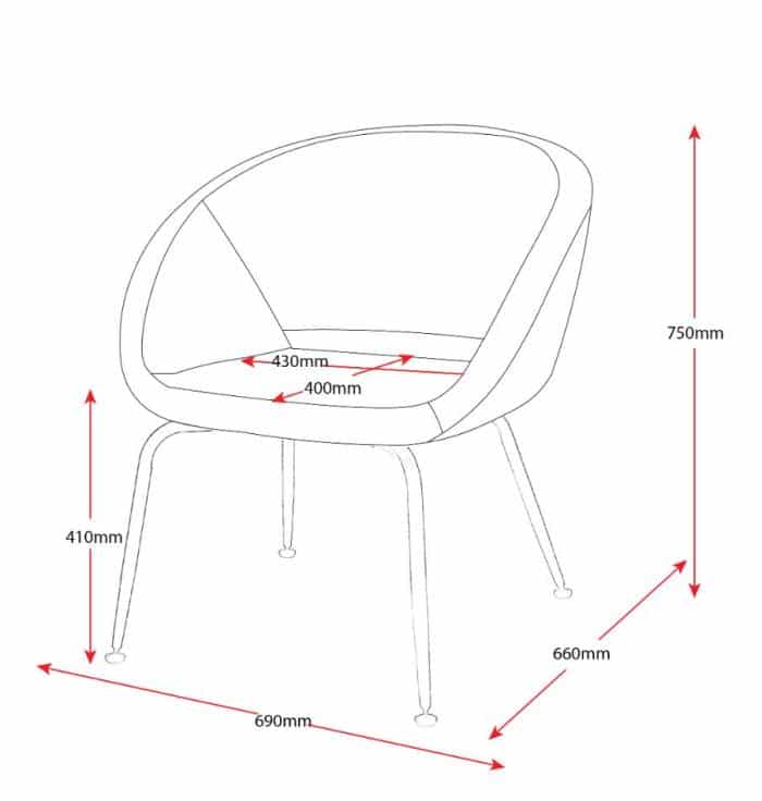 Payton Chair, Dimensions