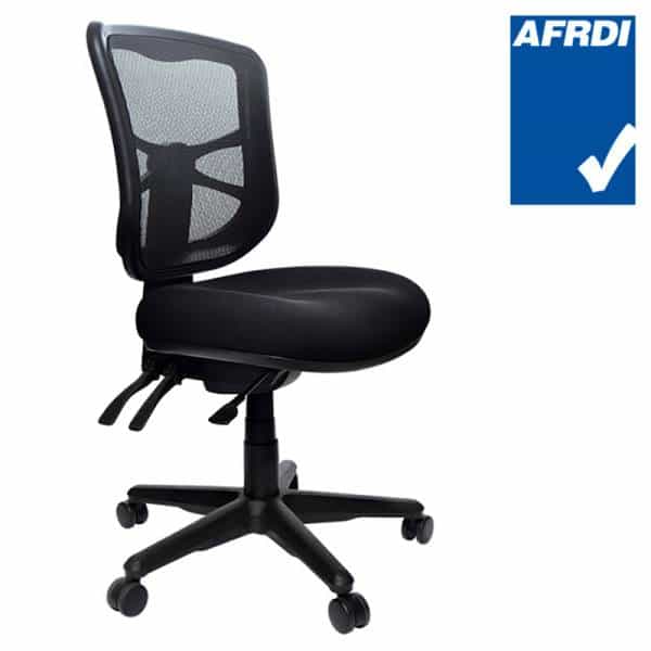 Buro-Metro-Chair-Standard-Black Nylon Base- on-Castors