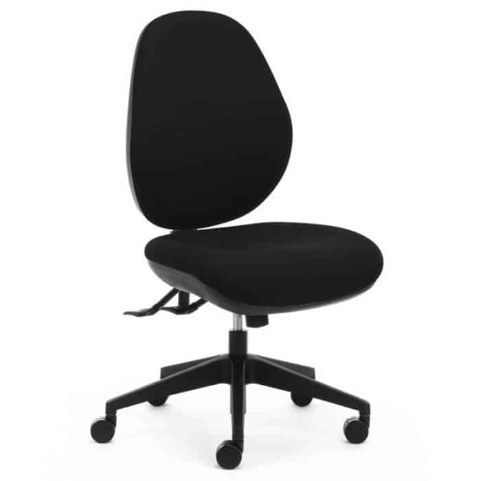 Fast Office Furniture - Mia Extra Heavy Duty High Back Ergonomic Office Chair, Black Fabric