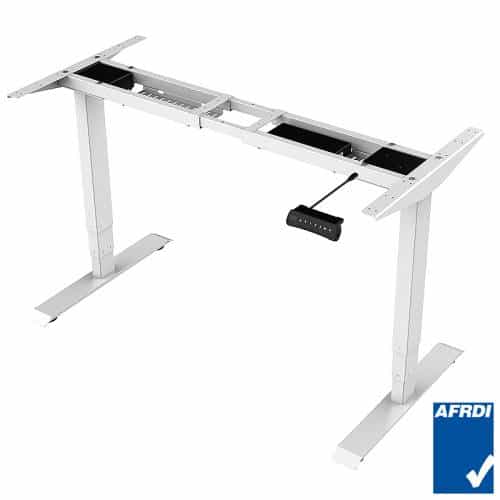 Fast Office Furniture -Flight Pro Electric Height Adjustable Sit Stand Desk Frame, Satin White