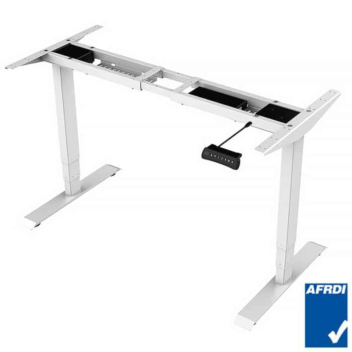 Fast Office Furniture -Flight Pro Electric Height Adjustable Sit Stand Desk Frame, Satin White