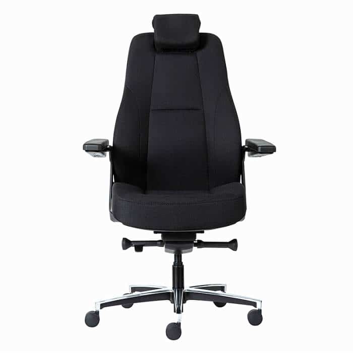 Buro Maverick Chair, Black Fabric, Front View