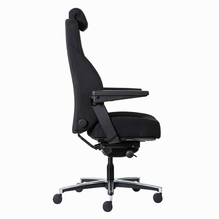 Buro Maverick Chair, Black Fabric, Side View