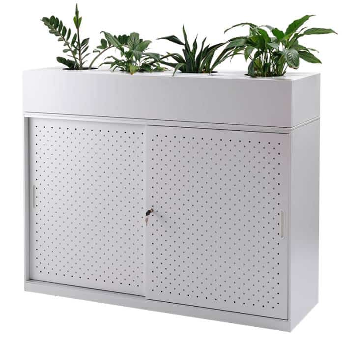 Cabinet with planter