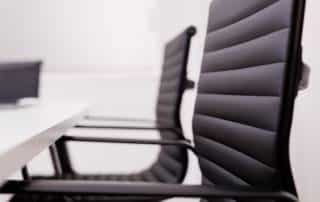 Heron Medium Back Chair, Black on Black