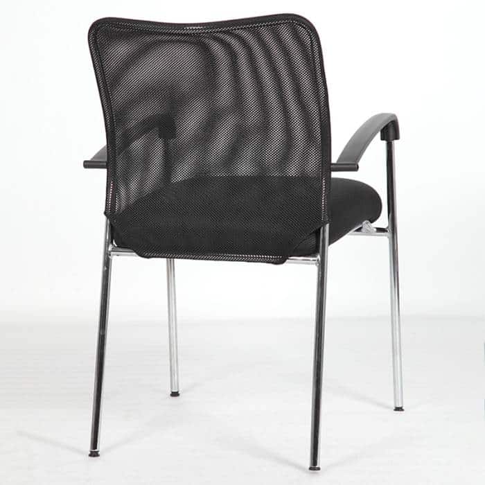 Mesh back visitor chair with arms